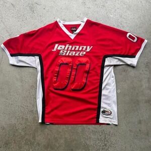 Vintage 90s Johnny Blaze Method Man Wu-Tang Clan Football Jersey Hip Hop